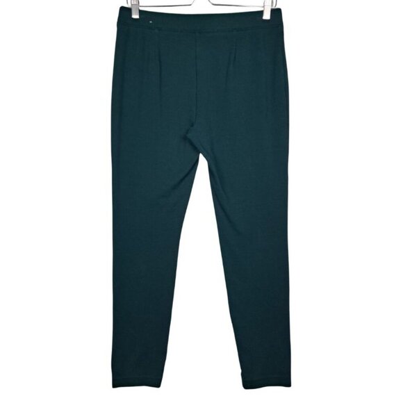 Talbots Ankle Snap Ponte Stretch Pull On Leggings Hunter Green Sz. M - Picture 3 of 7